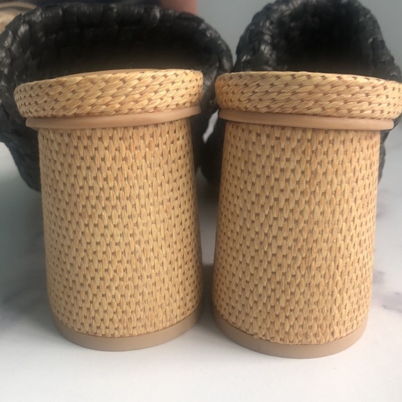 Dolce Vita POSY Sandals Black Raffia Block Heel, 5/6, New For Spring 2023 - Picture 5 of 12